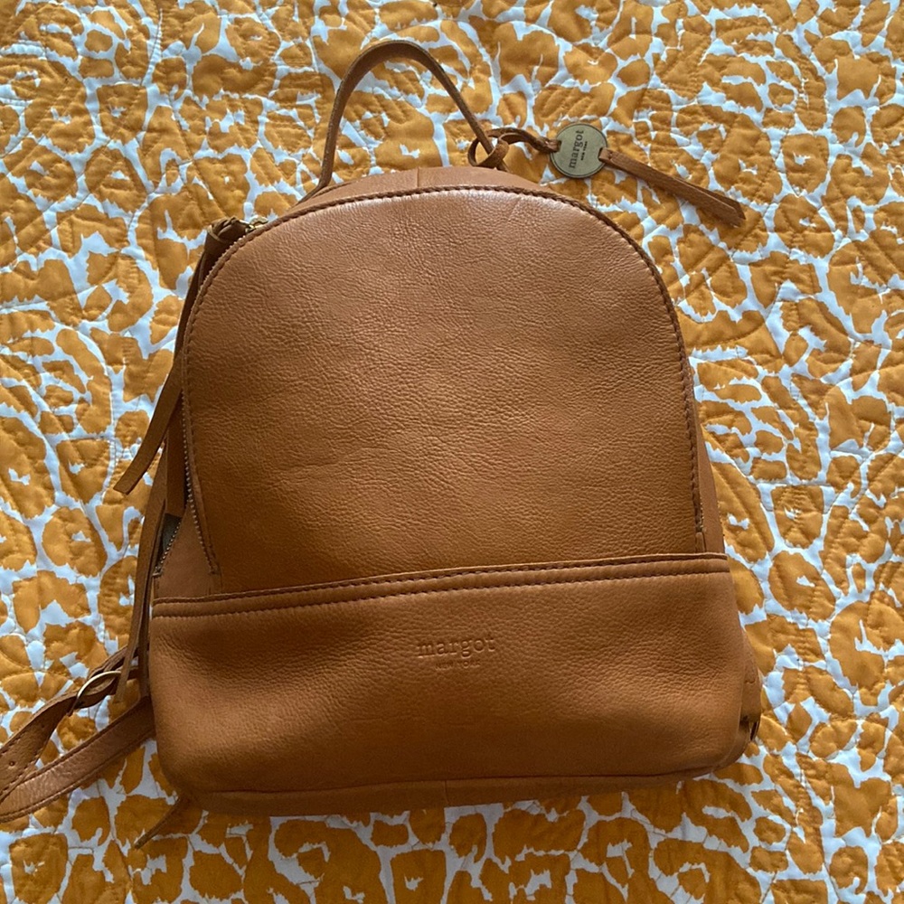 Leather backpack